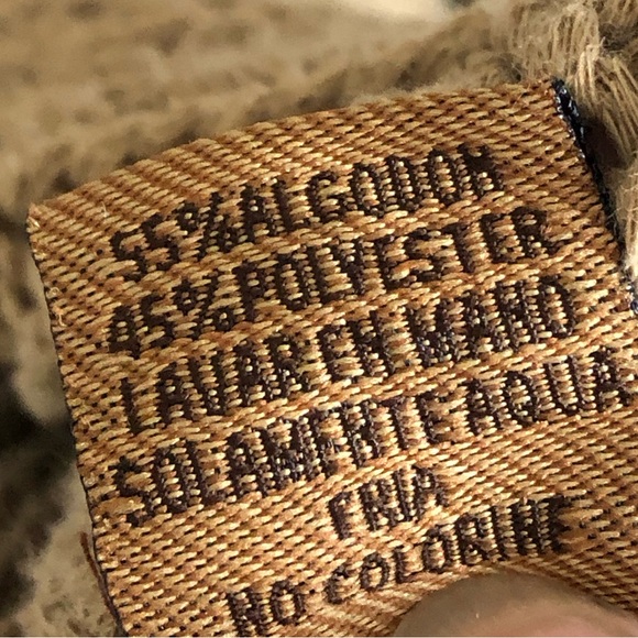 Sister Size Medium Tan Brown Knit Duster Cardigan Wooden Snap Button Closure - Picture 7 of 7